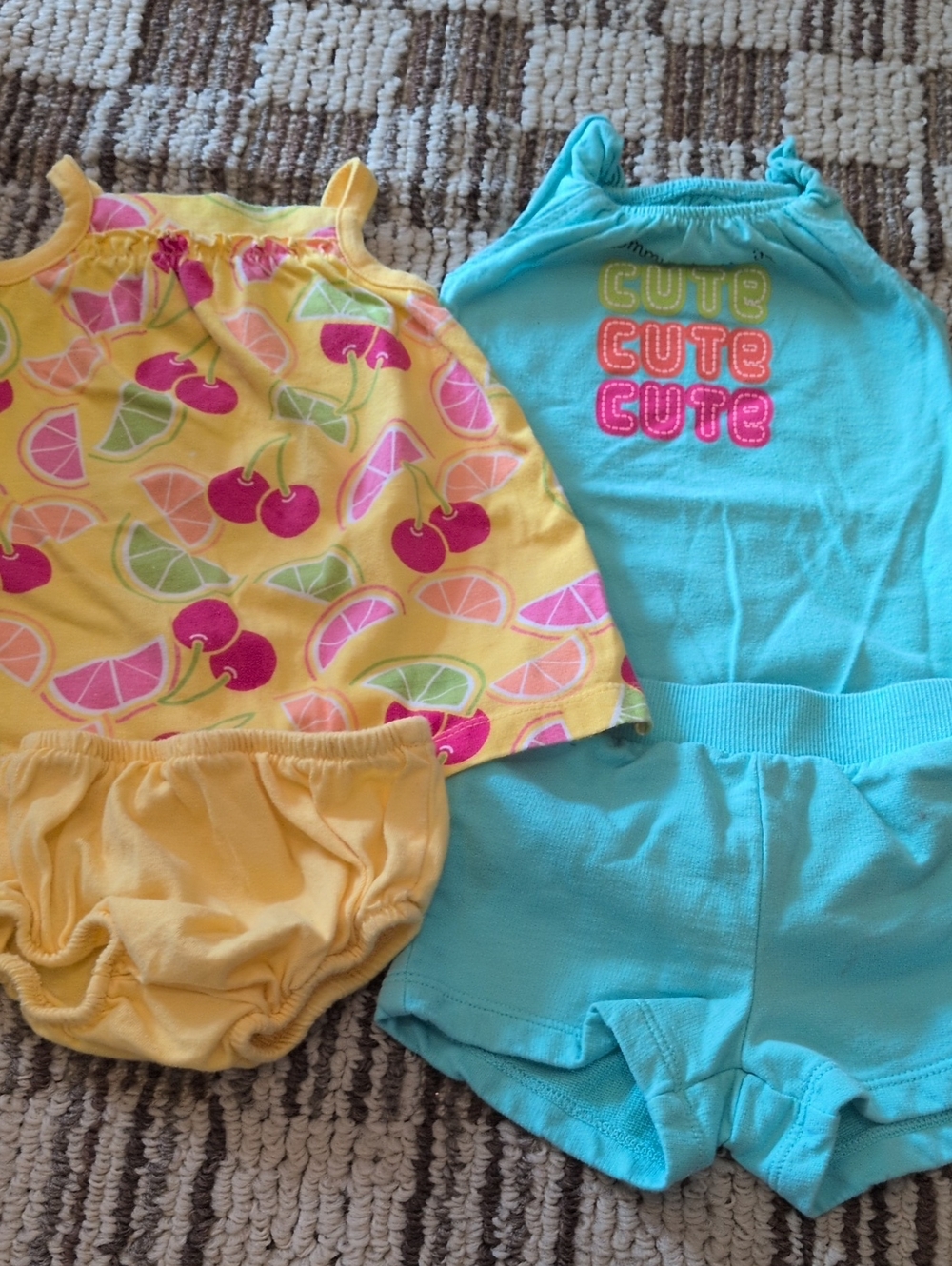 Circo Yellow & Turquoise Fruity & Cute Print Matching Sets